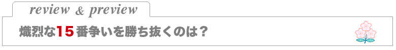 熾烈な15番争いを勝ち抜くのは?
