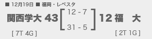 関西学院大×福岡大