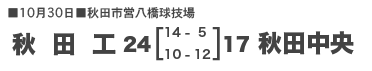 秋田工24−17秋田中央